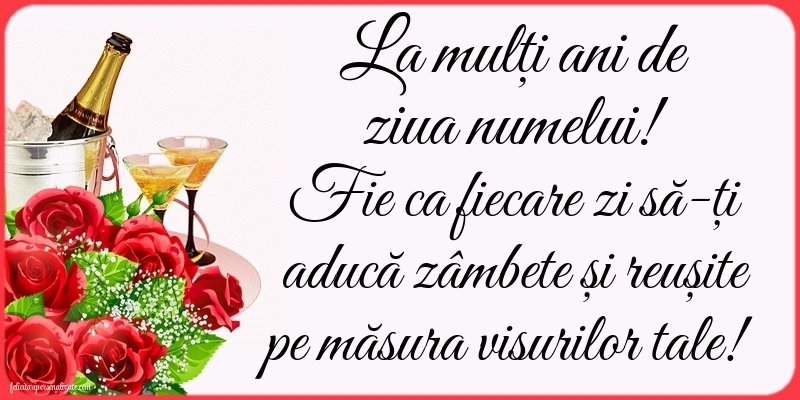 Imagini cu La mulți ani de ziua numelui: Șampanie și flori