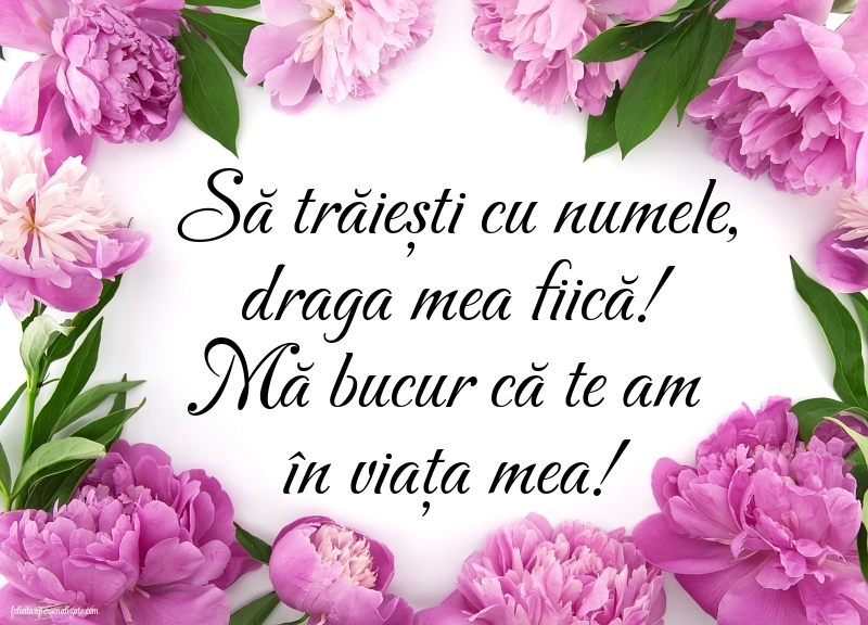 Imagini cu La mulți ani de Ziua Numelui pentru Fiica ta: Flori