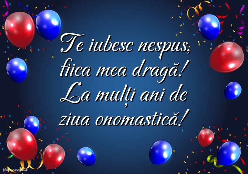 Imagini cu La mulți ani de Ziua Numelui pentru Fiica ta: Baloane