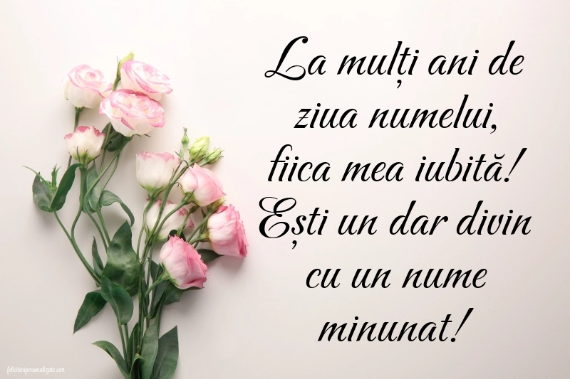 Imagini cu La mulți ani de Ziua Numelui pentru Fiica ta: Flori