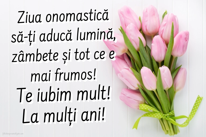 Imagini cu La mulți ani de Ziua Numelui pentru Fiica ta: Lalele