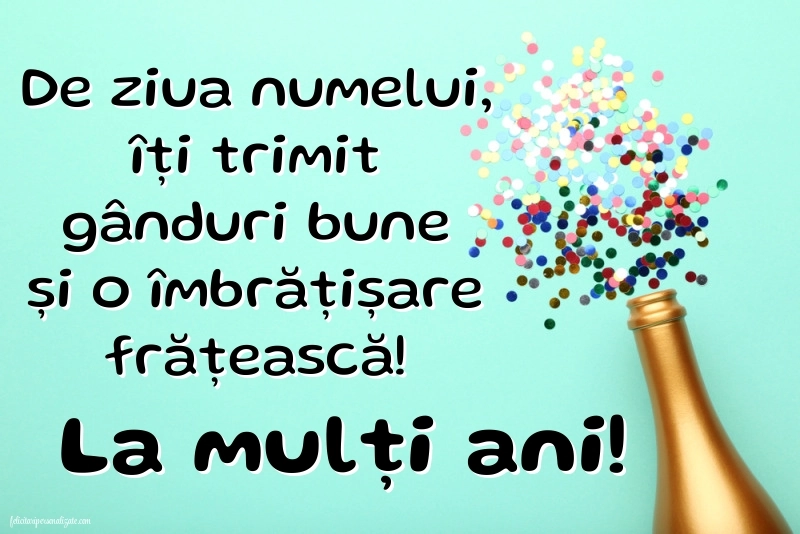 Imagini cu La mulți ani de Ziua Numelui Frate: Șampanie și confetti