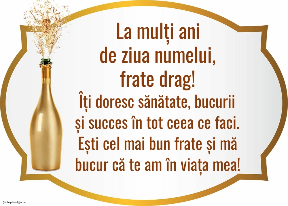 Imagini cu La mulți ani de Ziua Numelui Frate: Șampanie