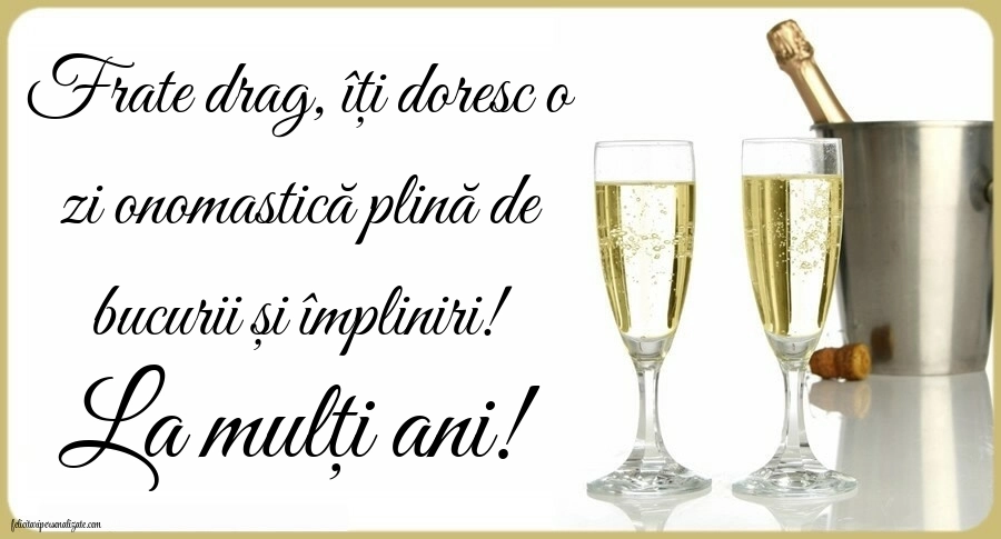 Imagini cu La mulți ani de Ziua Numelui Frate: Șampanie