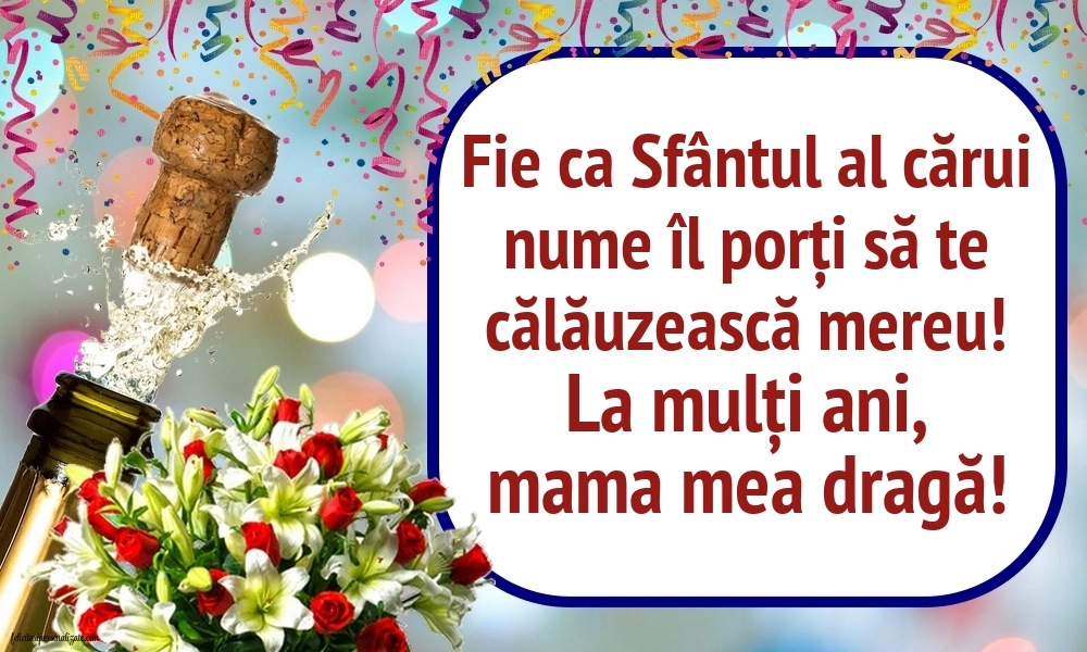 Imagini cu La mulți ani de Ziua Numelui Mama: Șampanie și flori