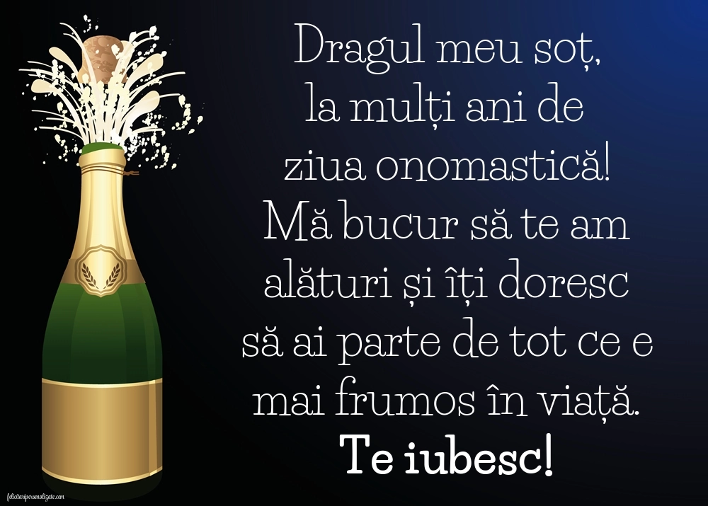 Imagini cu La mulți ani de Ziua Numelui Soț: Șampanie