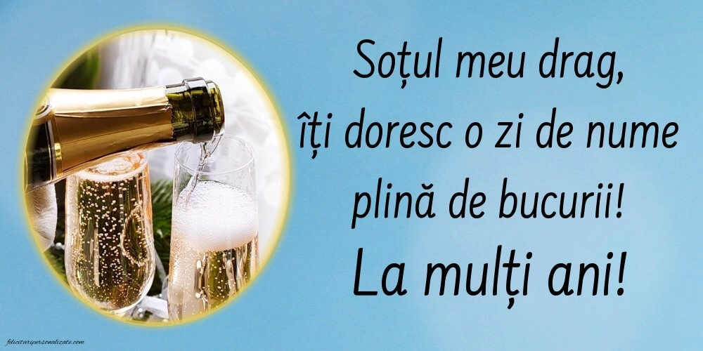 Imagini cu La mulți ani de Ziua Numelui Soț: Șampanie