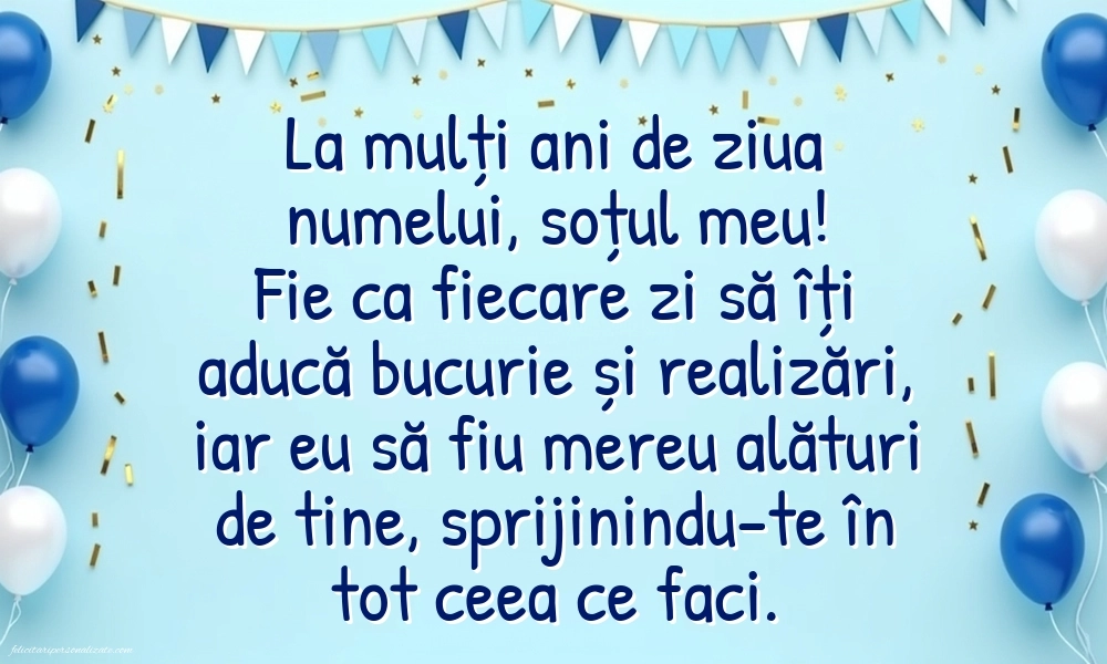 Imagini cu La mulți ani de Ziua Numelui Soț: Baloane