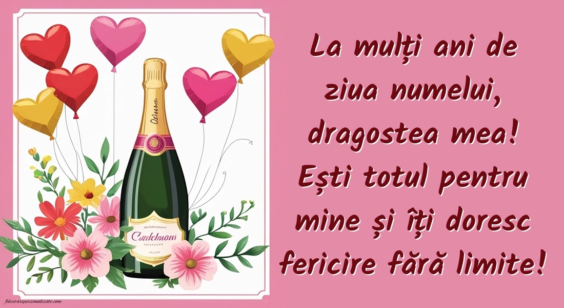 Imagini cu La mulți ani de Ziua Numelui Soție: Șampanie și baloane