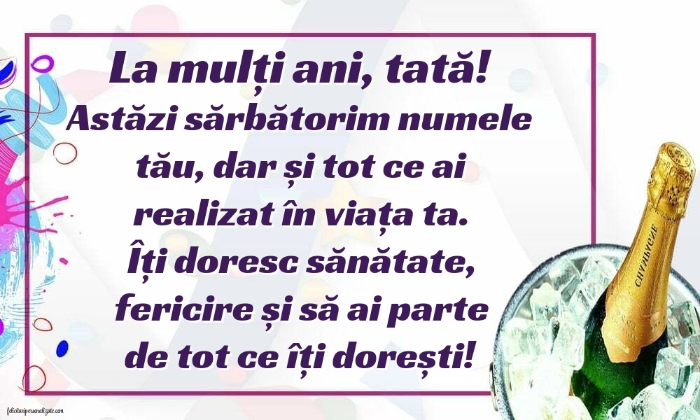Imagini cu La mulți ani de Ziua Numelui Tata: Șampanie