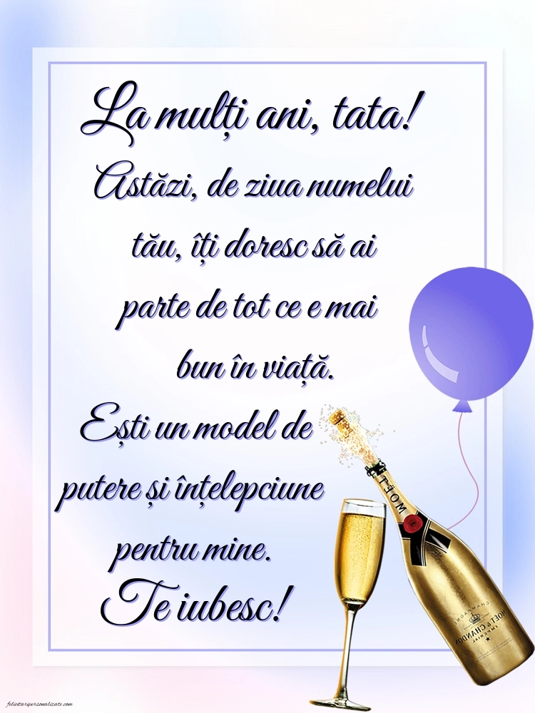 Imagini cu La mulți ani de Ziua Numelui Tata: Șampanie