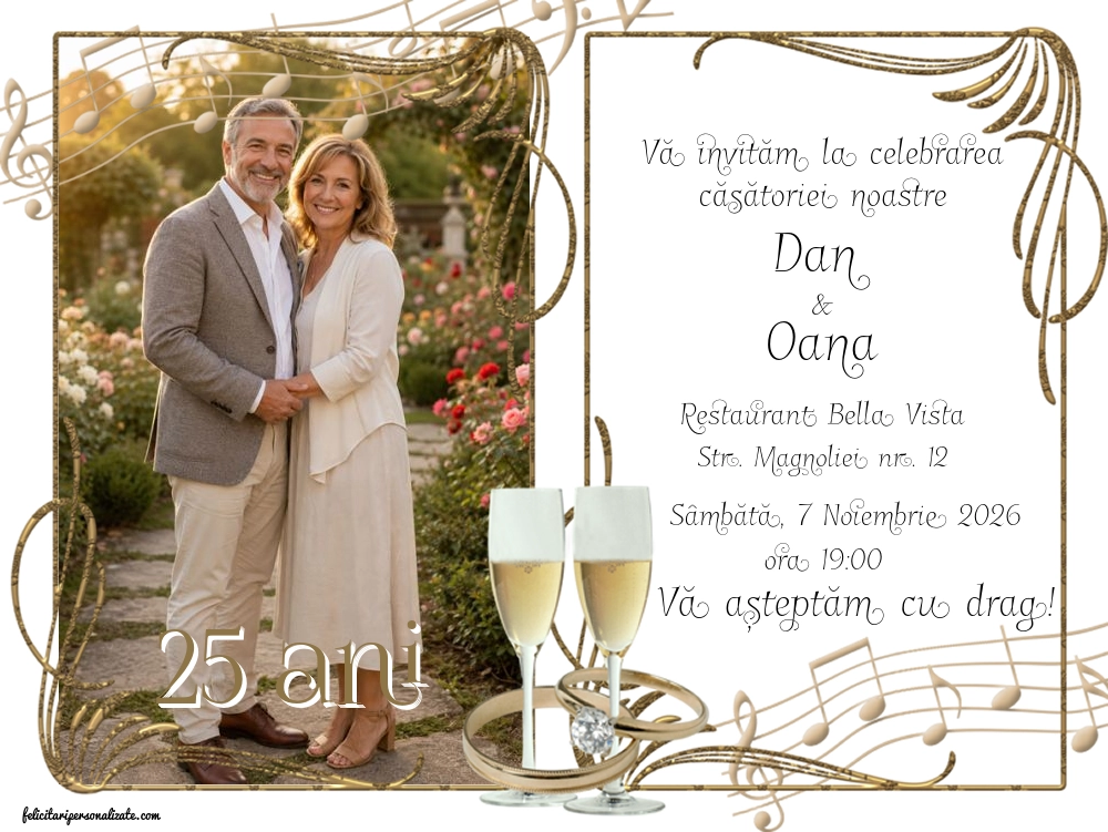 Invitație cu sampanie