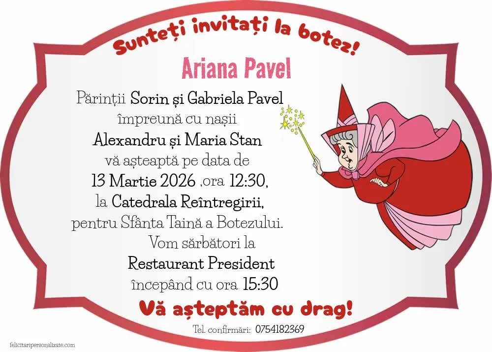 Invitație cu zâne