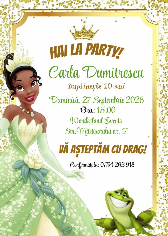 Invitație cu Tiana