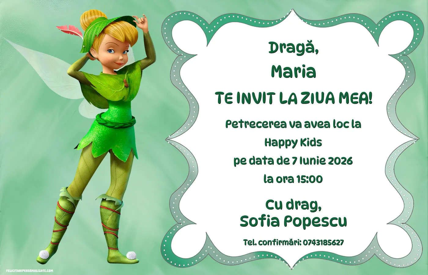 Invitație cu Clopoțica