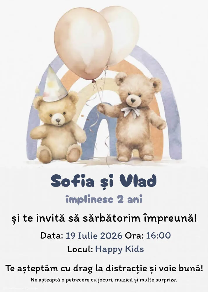 Invitație pentru gemeni