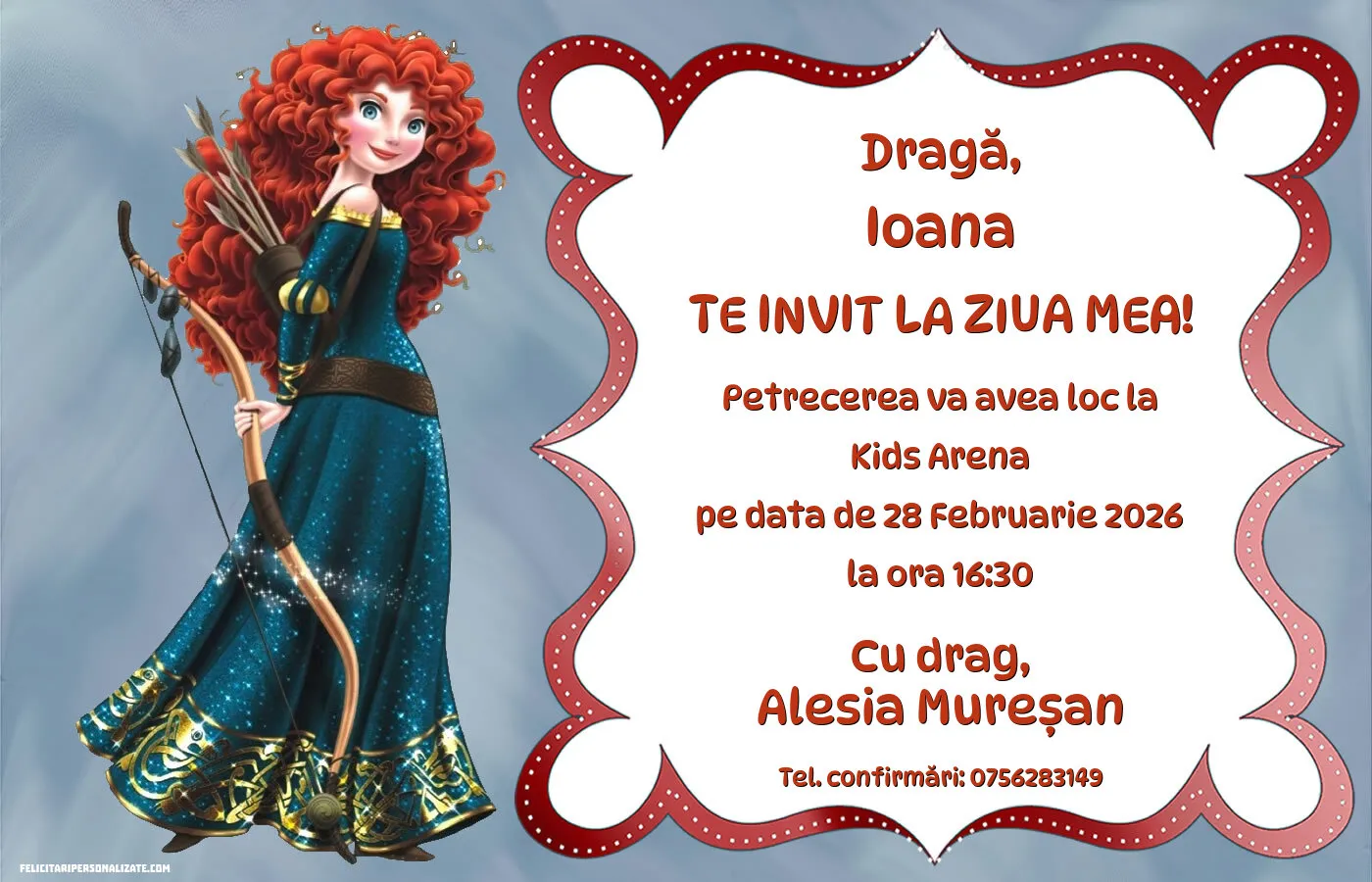 Invitație cu Merida