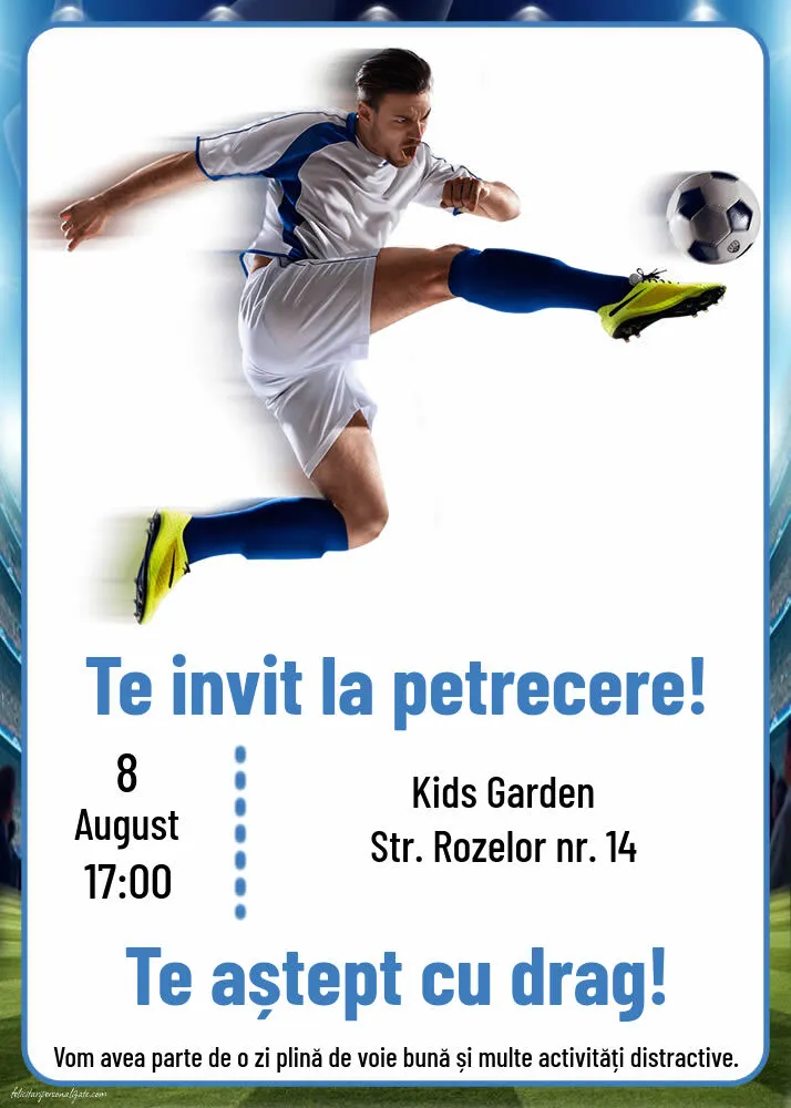 Invitație cu fotbal