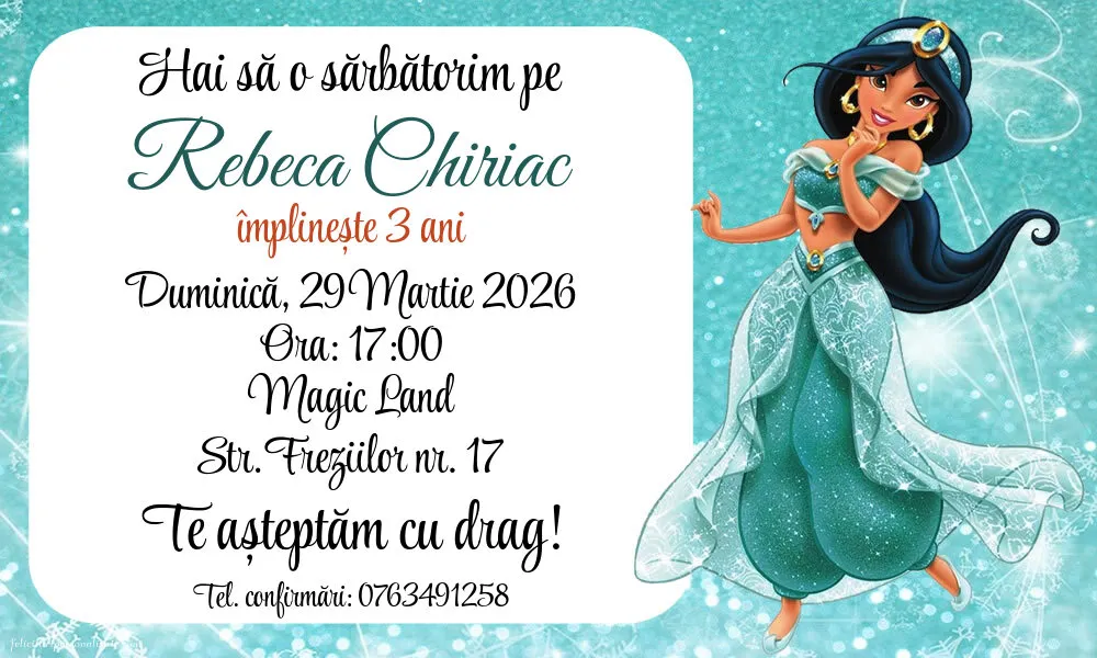 Invitație cu Jasmine