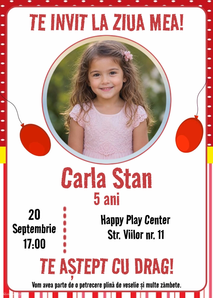 Invitație pentru fete