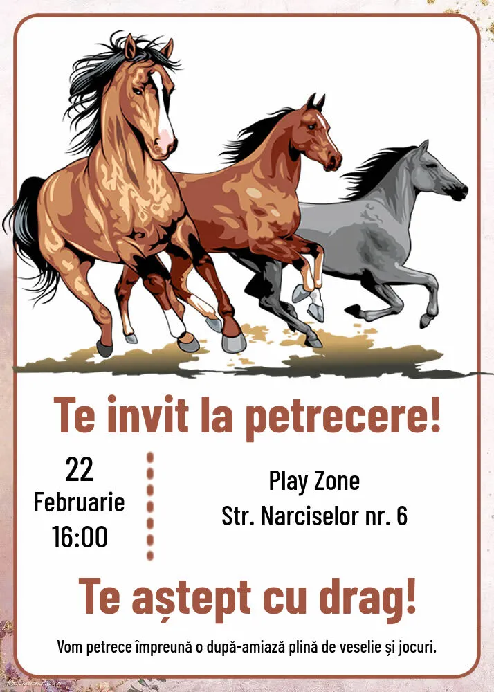 Invitație cu cai
