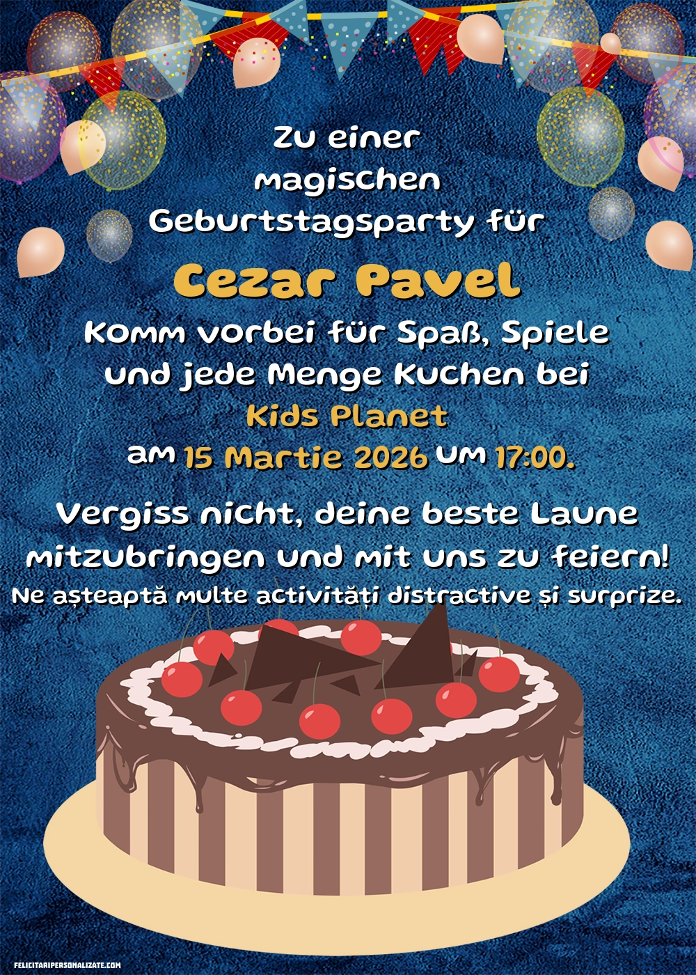 Invitație în limba germană