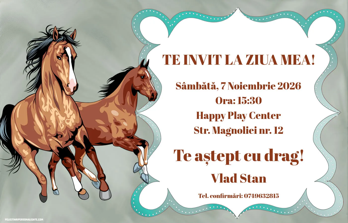 Invitație cu cai