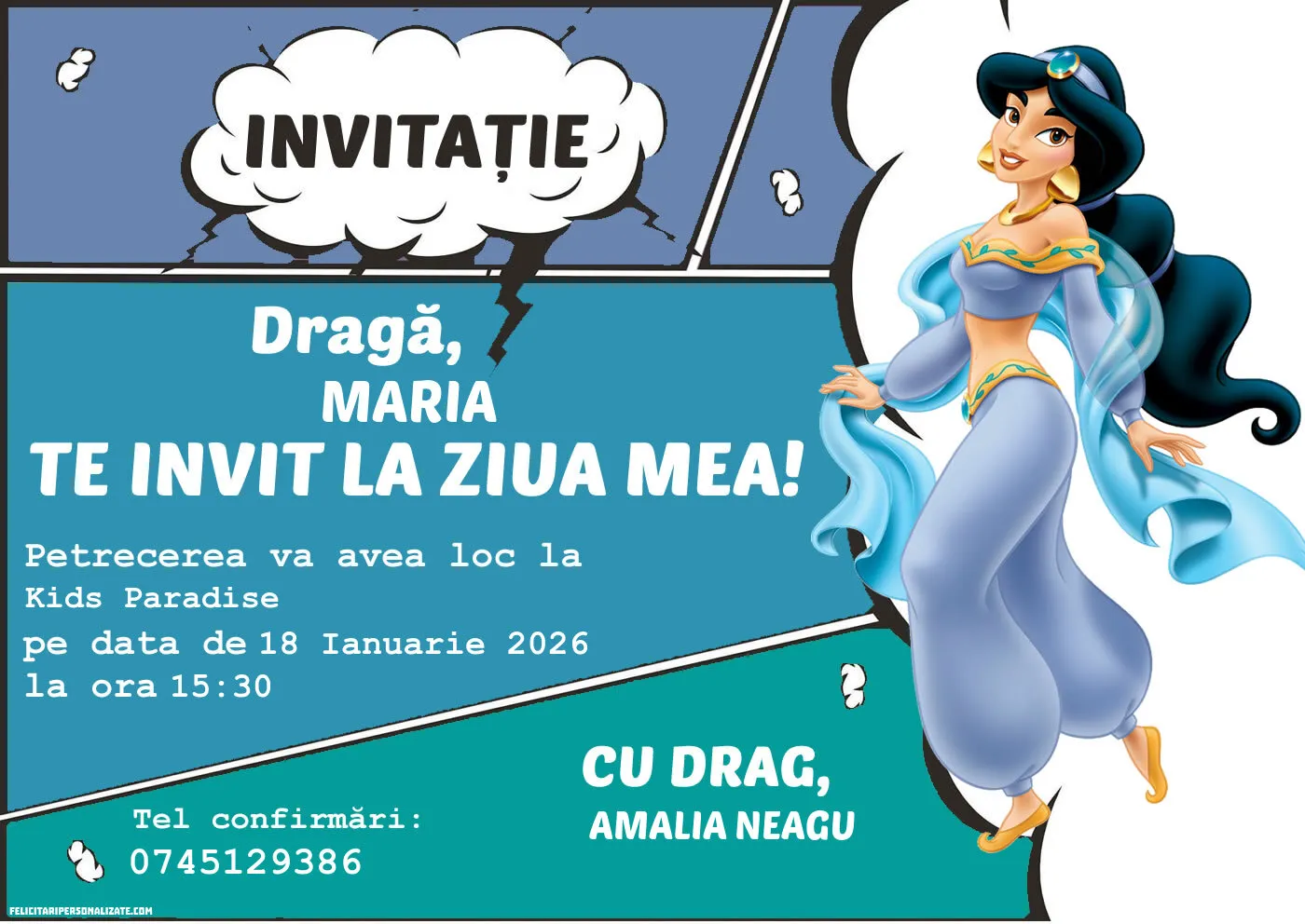 Invitație cu Jasmine