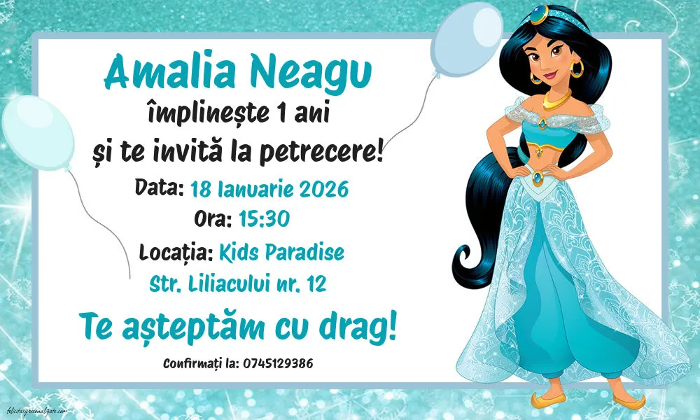 Invitație cu Jasmine