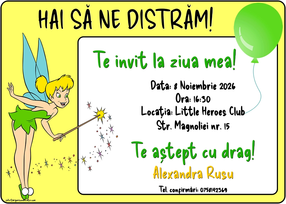 Invitație cu Clopoțica