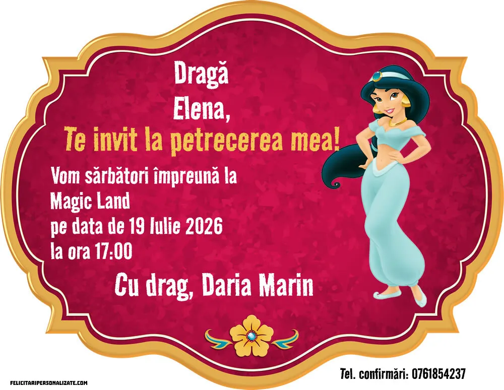 Invitație cu Jasmine