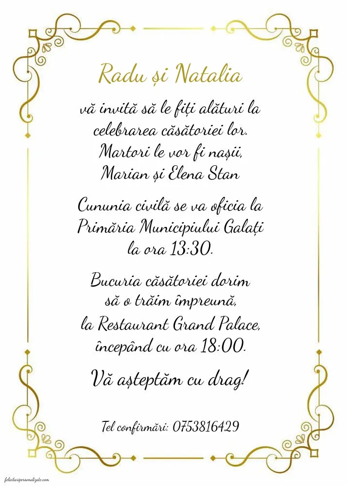 Invitație simplă