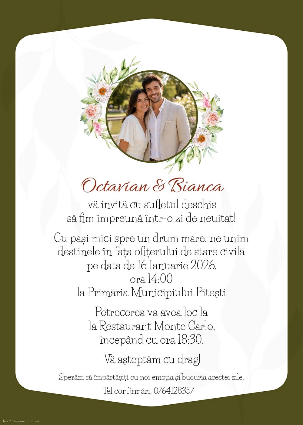 Invitație simplă