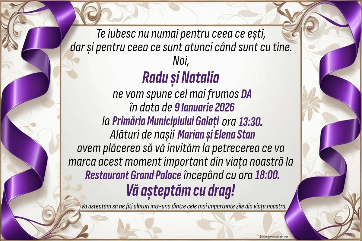 Invitație elegantă
