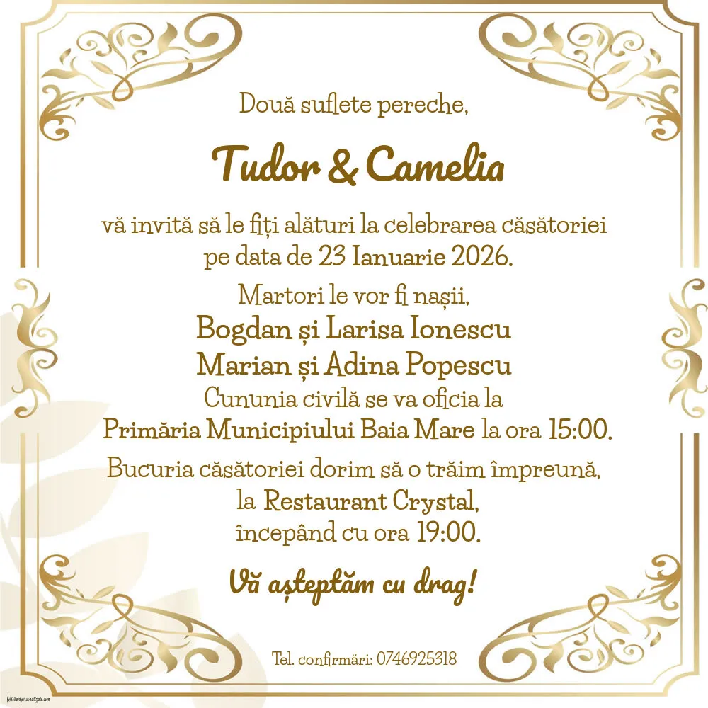 Invitație elegantă