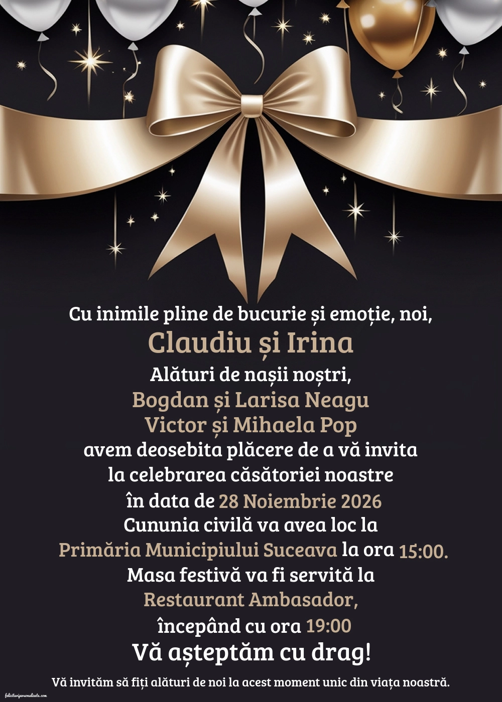 Invitație elegantă