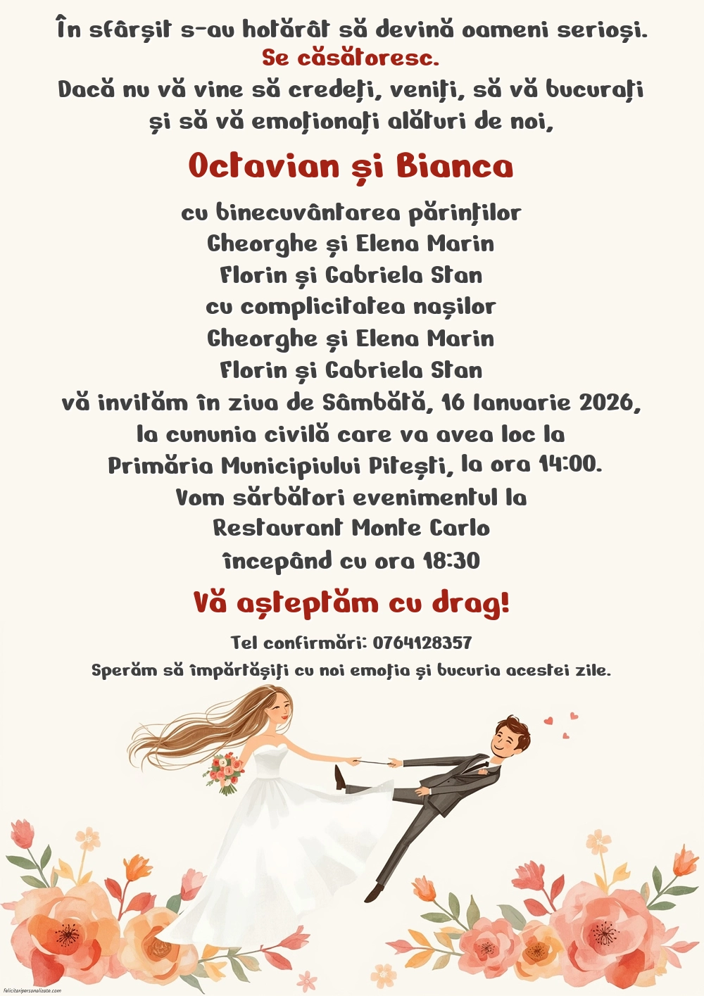 Invitație amuzantă