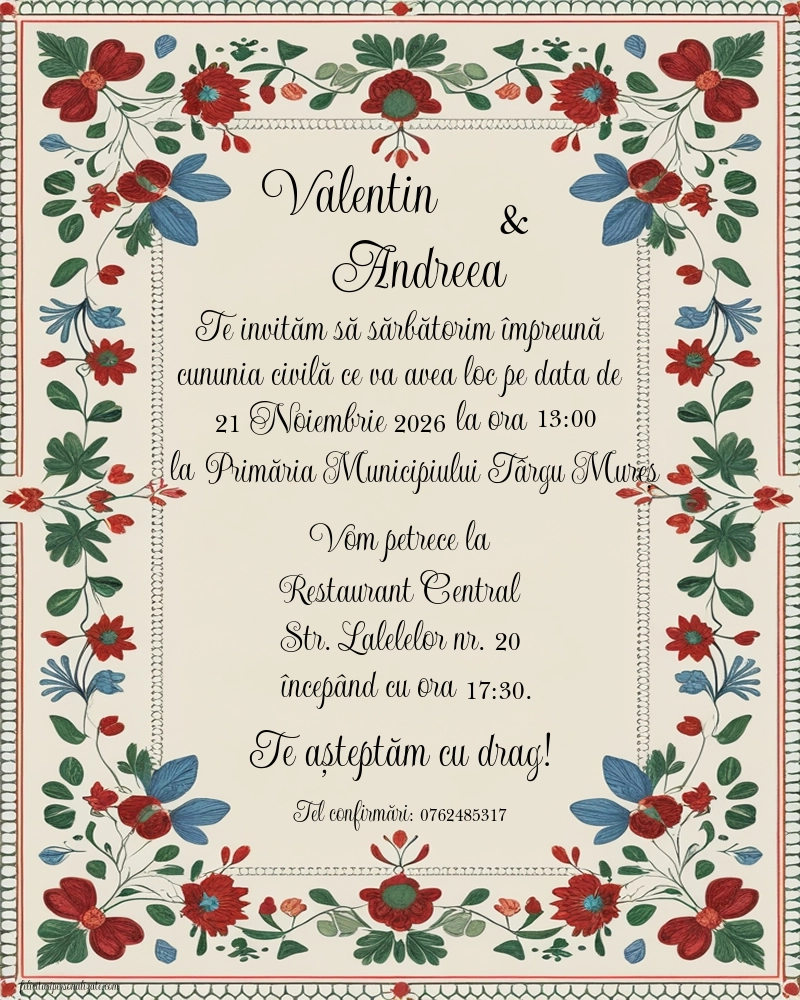 Invitație tip scrisoare