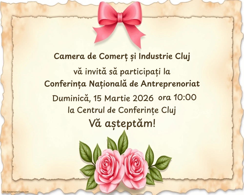 Invitație vintage