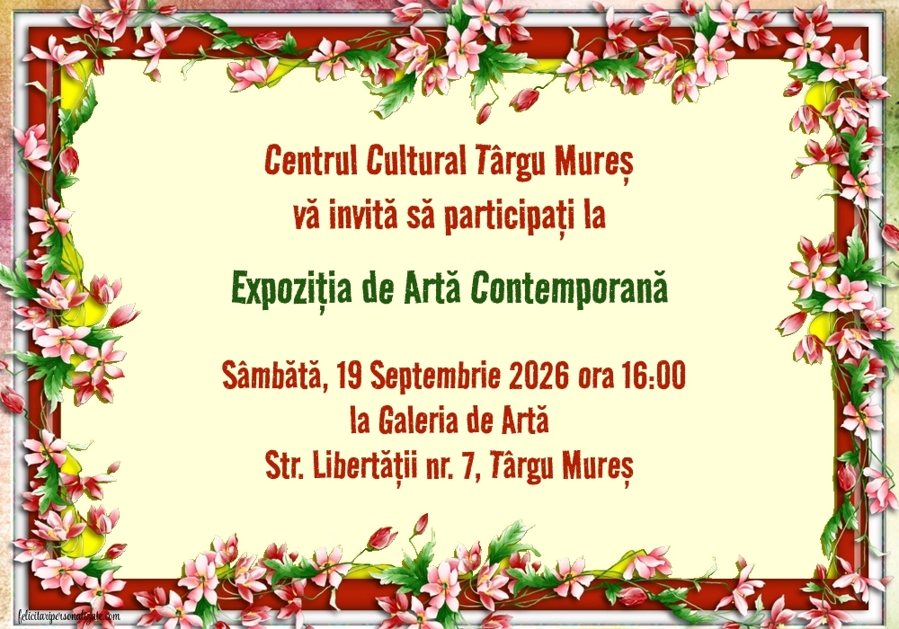 Invitație cu flori