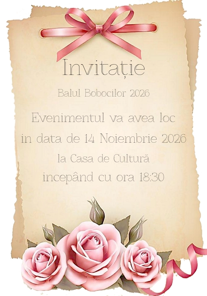 Invitație cu fundiță