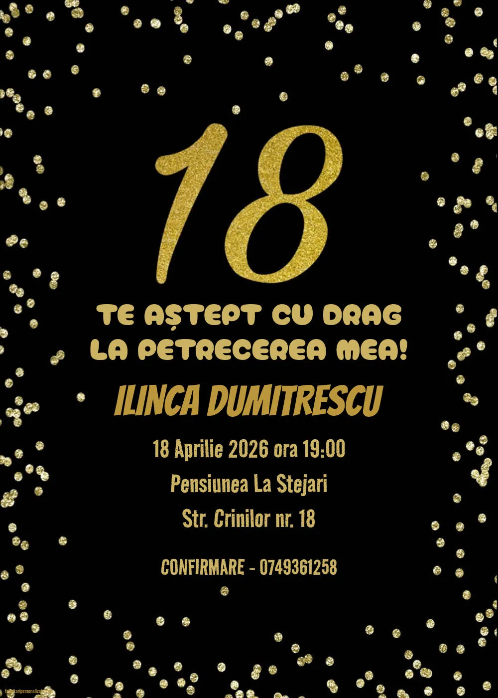 Invitație pentru 18