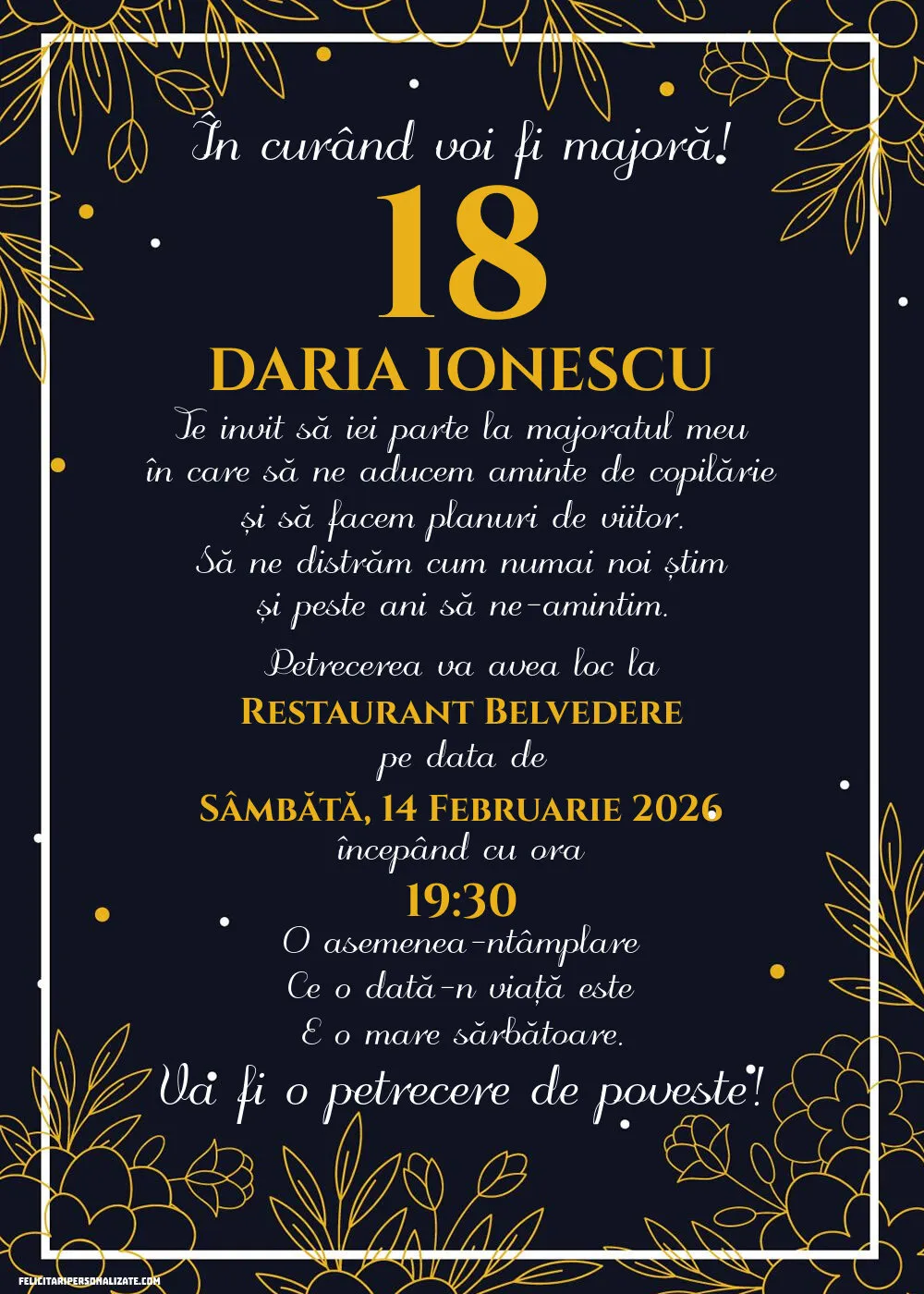 Invitație elegantă