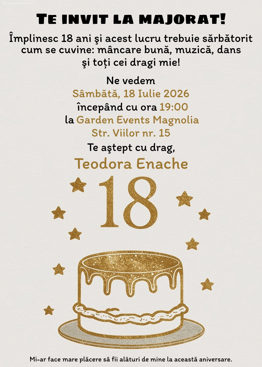 Invitație elegantă