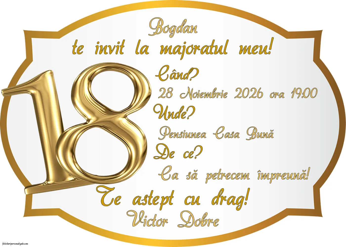 Invitație amuzantă