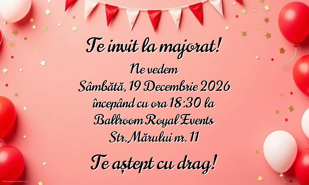 Invitație pentru petrecere