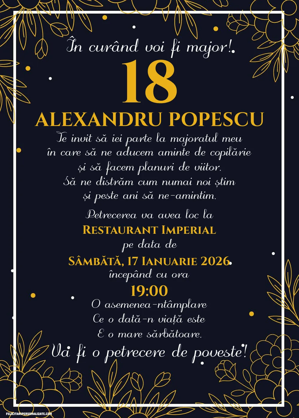 Invitație elegantă
