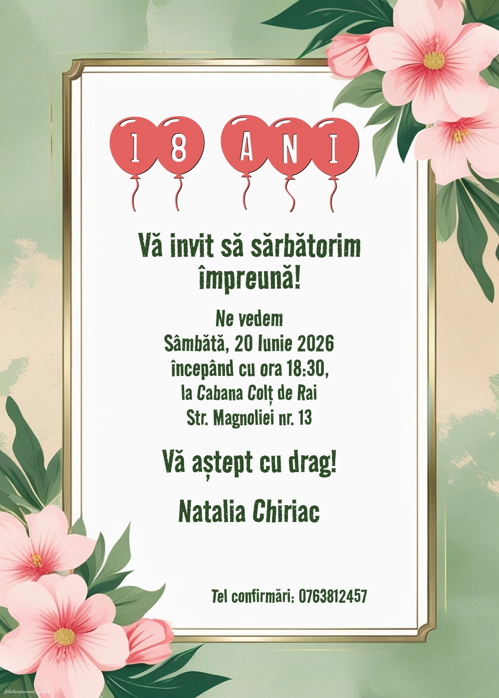 Invitație elegantă
