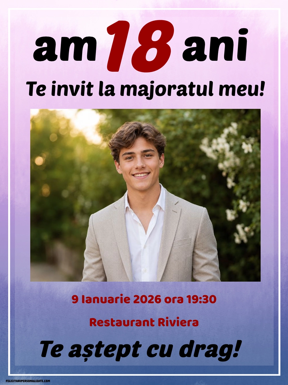 Invitație pentru 18