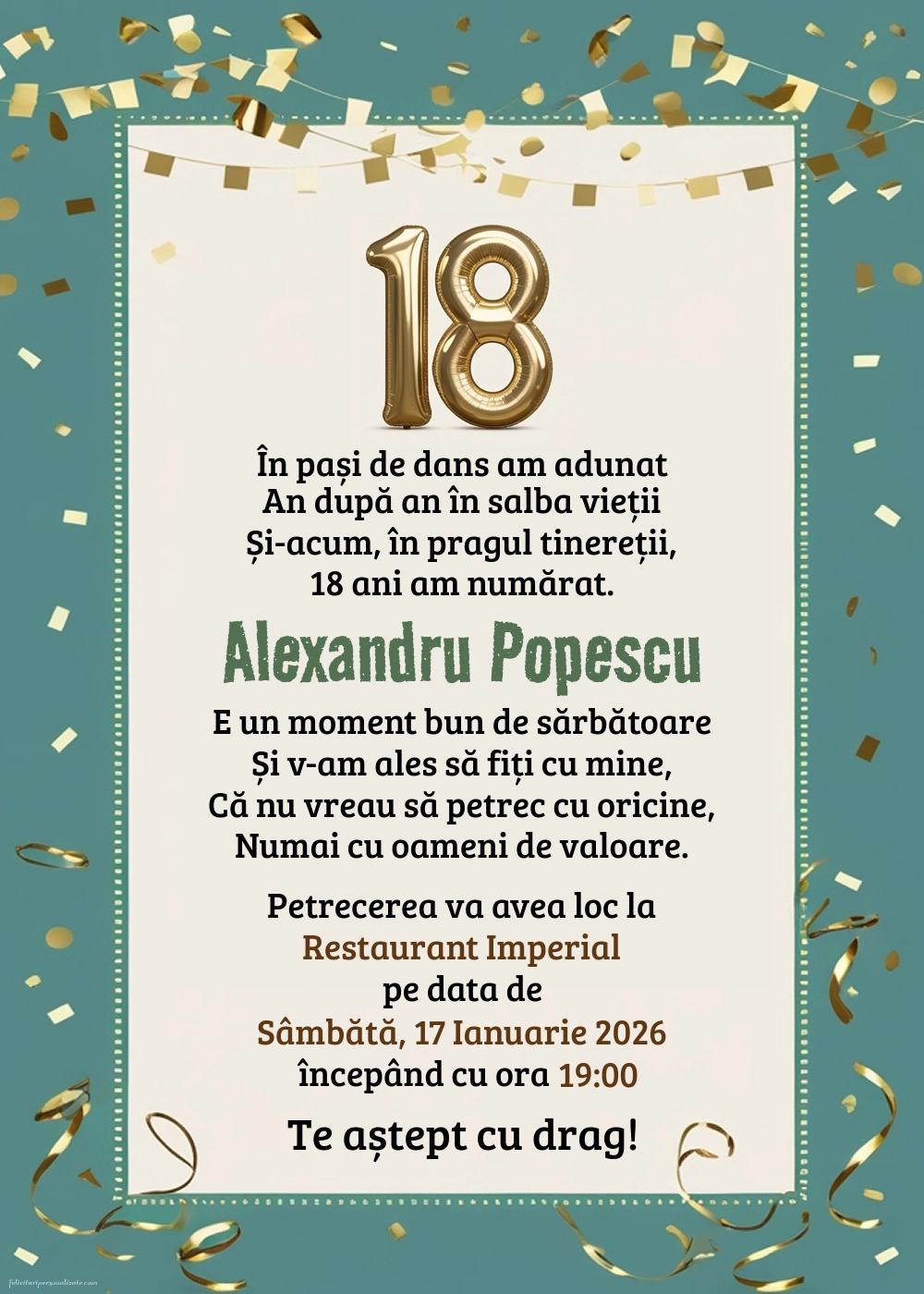 Invitație elegantă
